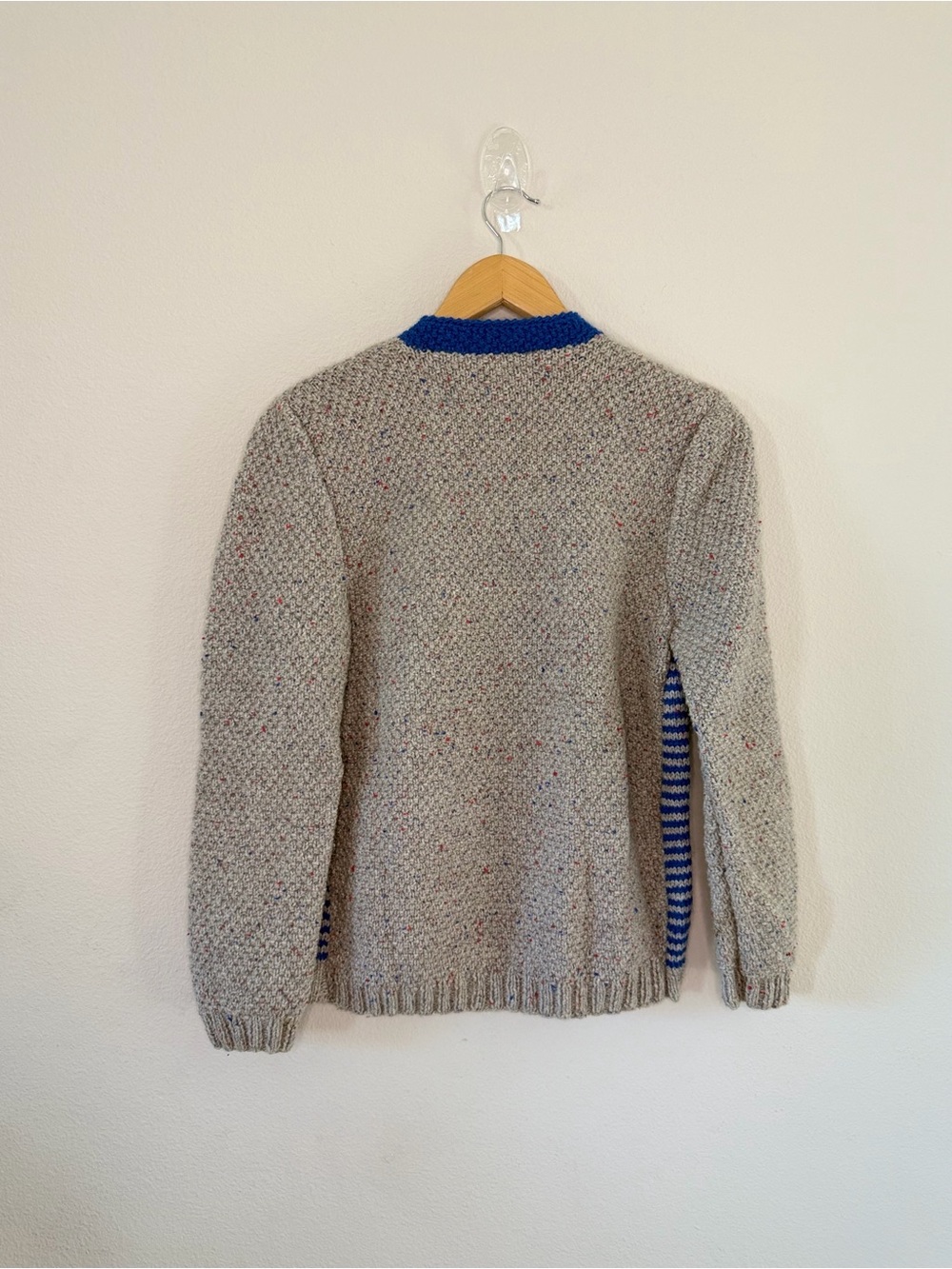 Handmade 100% Wool Cardigan Antique Buttons Est. Medium - Picture 2 of 7